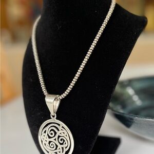 Silpada Silver Celtic Pendant Necklace